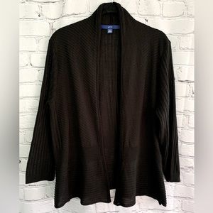 Apt 9 Black Knit Sweater Cardigan Size PXL